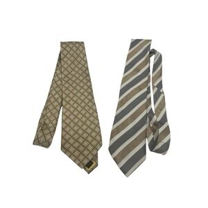 Donald J. Trump‎ Signature Collection Silk Ties Lot of 2 Geometric Stripes